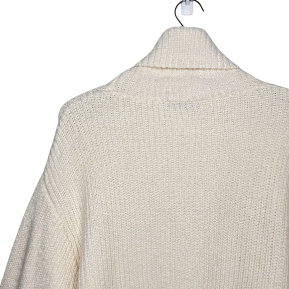 Zara Wool Blend Cream Chunky Cozy Women’s Turtleneck Sweater M - Picture 11 of 11